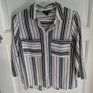 Top! NWOT Timing Striped Button Down Top SZ S